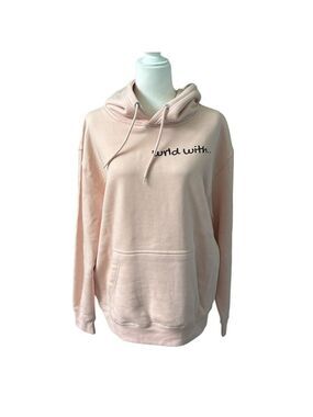 Lane Seven Wrld With Pale Pink Hoodie Sweatshirt Size Large Unisex